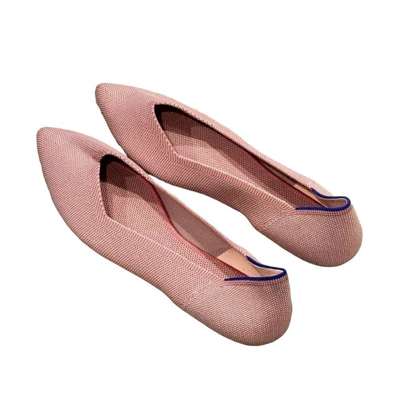 Rothy's The Point Ballet Flat Slip On Comfortable in Blush Pink Size W9.5 NWOB - Picture 3 of 12